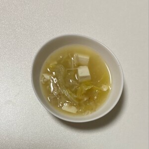 えのきキャベツのお味噌汁ෆ˚*